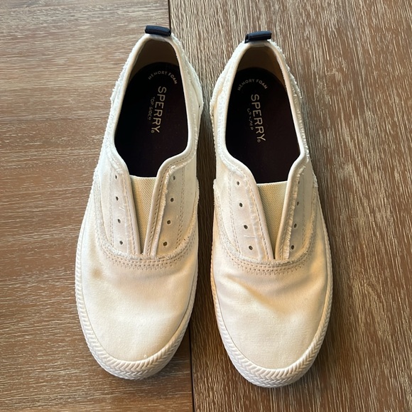 Sperry Top-Sider Crest Creeper Laceless Slip-on Sneaker white size 9.5 - Picture 2 of 10
